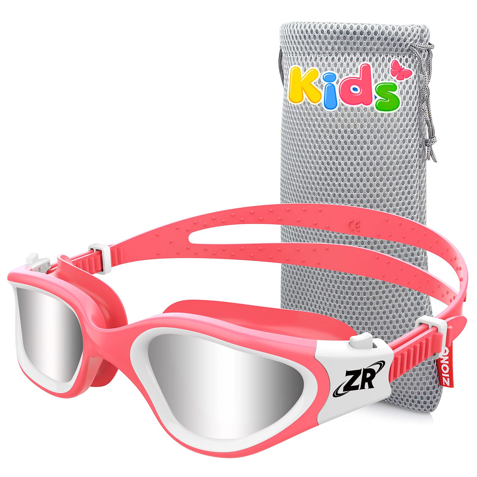 ZIONOR Schwimmbrille Kinder, G1MINI Polarisiert/non Polarisiert Komfortabel Kinder Schwimmbrille, Anti Nebel UV-Schutz Schwimmbrille für Mädchen und Jungen (Jahre 6-14)