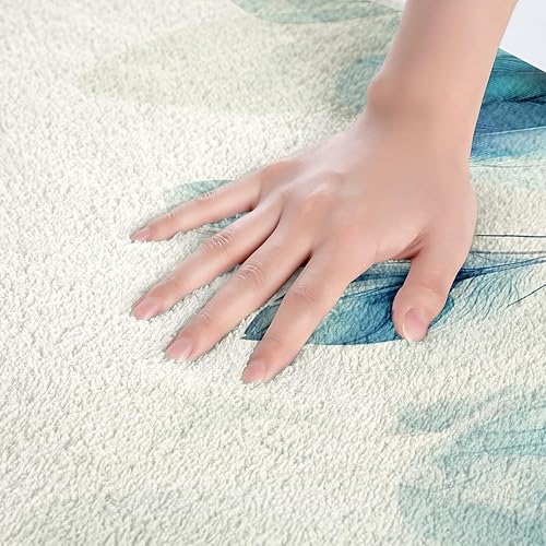 Vista 91 de Erosebridal Alfombras de baño azul marino para decoración de ducha, tapete de baño retro teñido anudado, tapete de puerta de vellón de acuarela