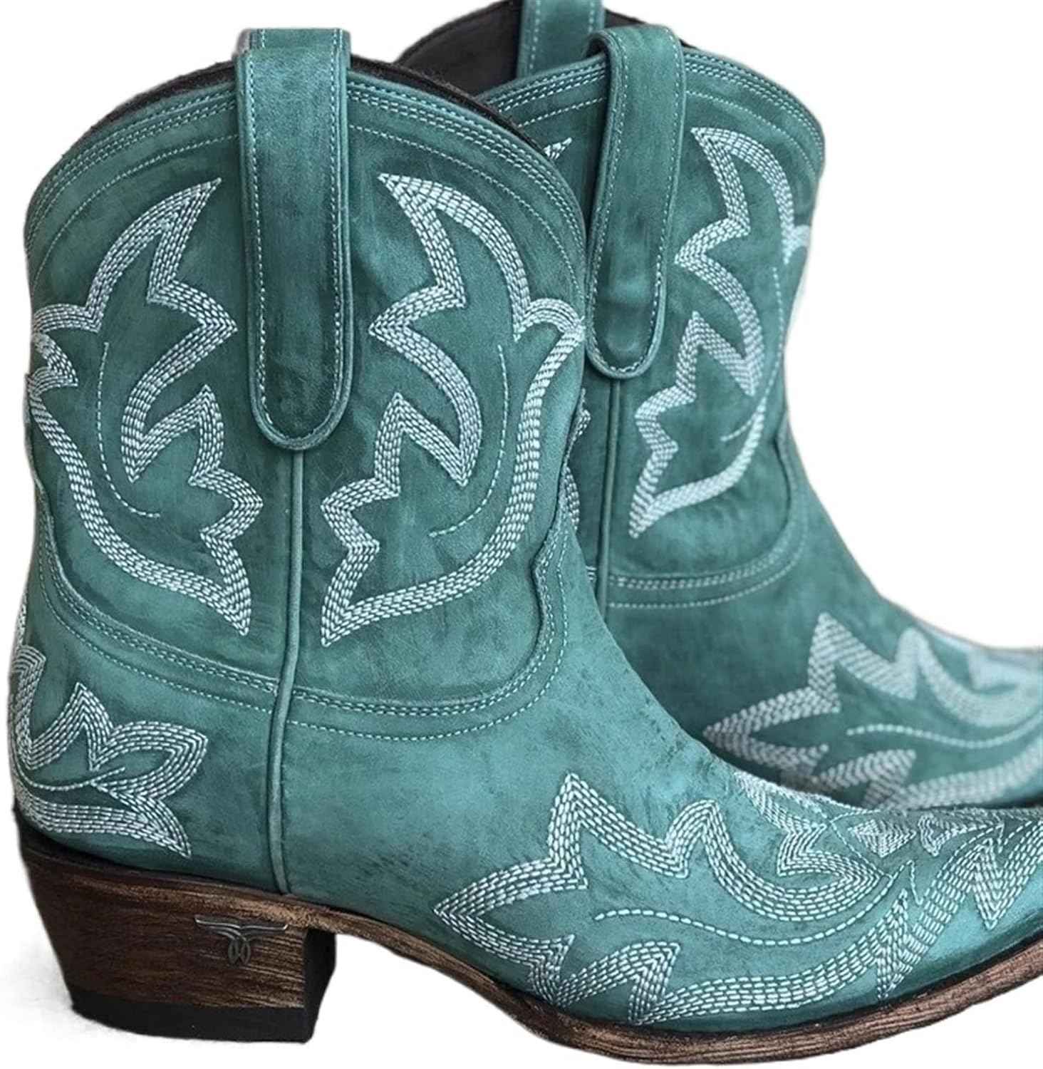 Cowboy Boots for Women Vintage Embroidery Pointed Toe