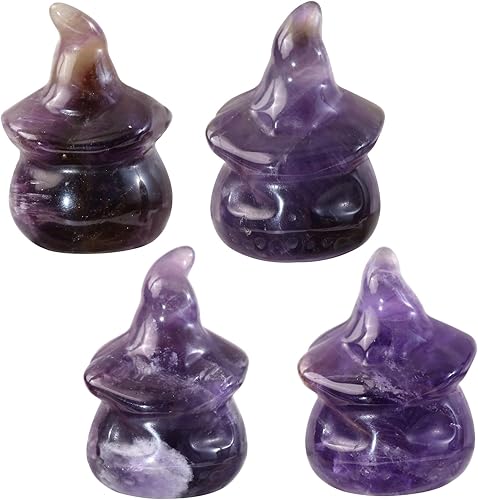 Miniatura 8 de Rockcloud Paquete de 2 estatuas de cabeza de fantasma de calabaza de bolsillo de Halloween, tallada a mano, decoración de fiesta de casa embrujada,