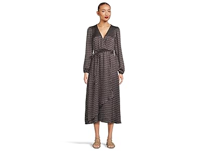 Vince Camuto Wrap Front Bubble Sleeve Maxi Women