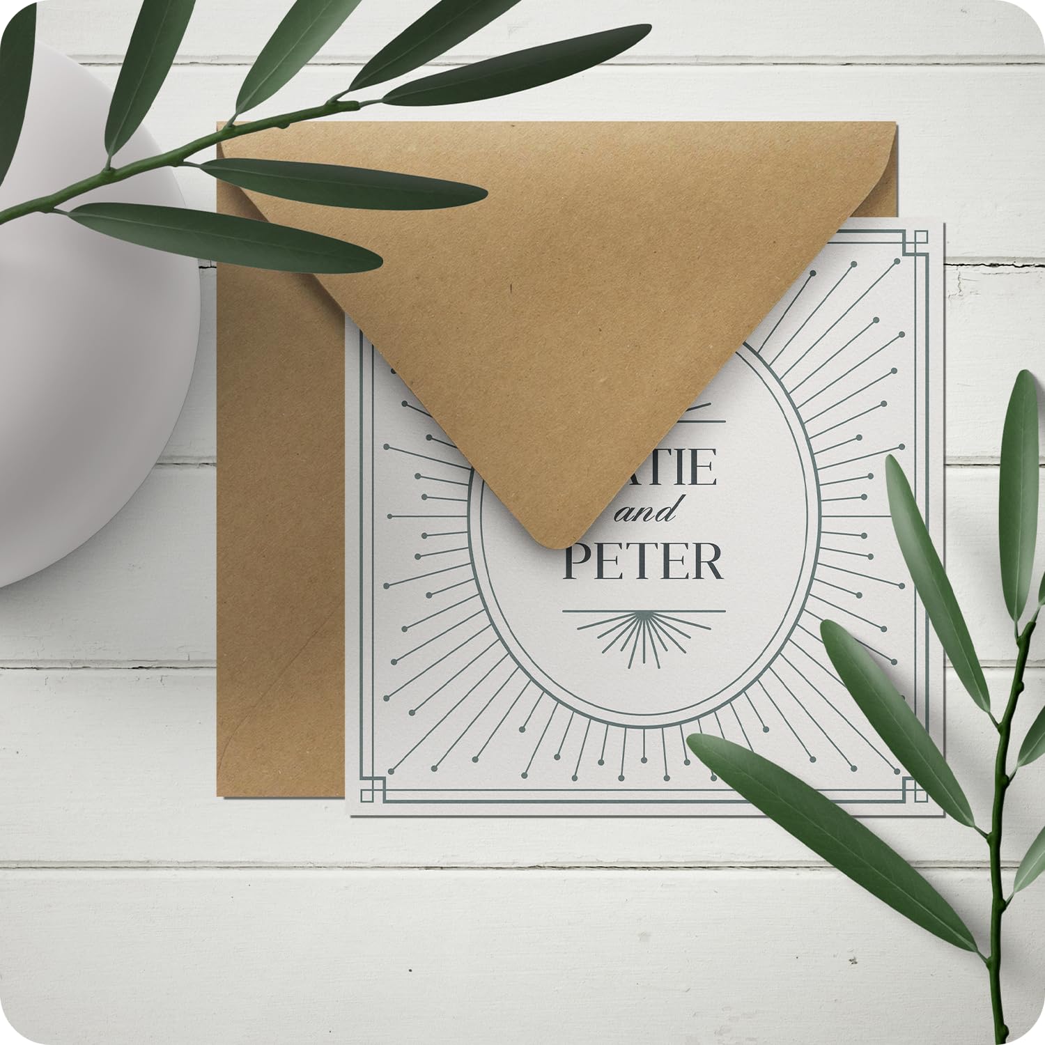 50 Buste Lettera Quadrate Kraft 155x155 Mm - Carta Riciclata Vintage Per Inviti E Ufficio