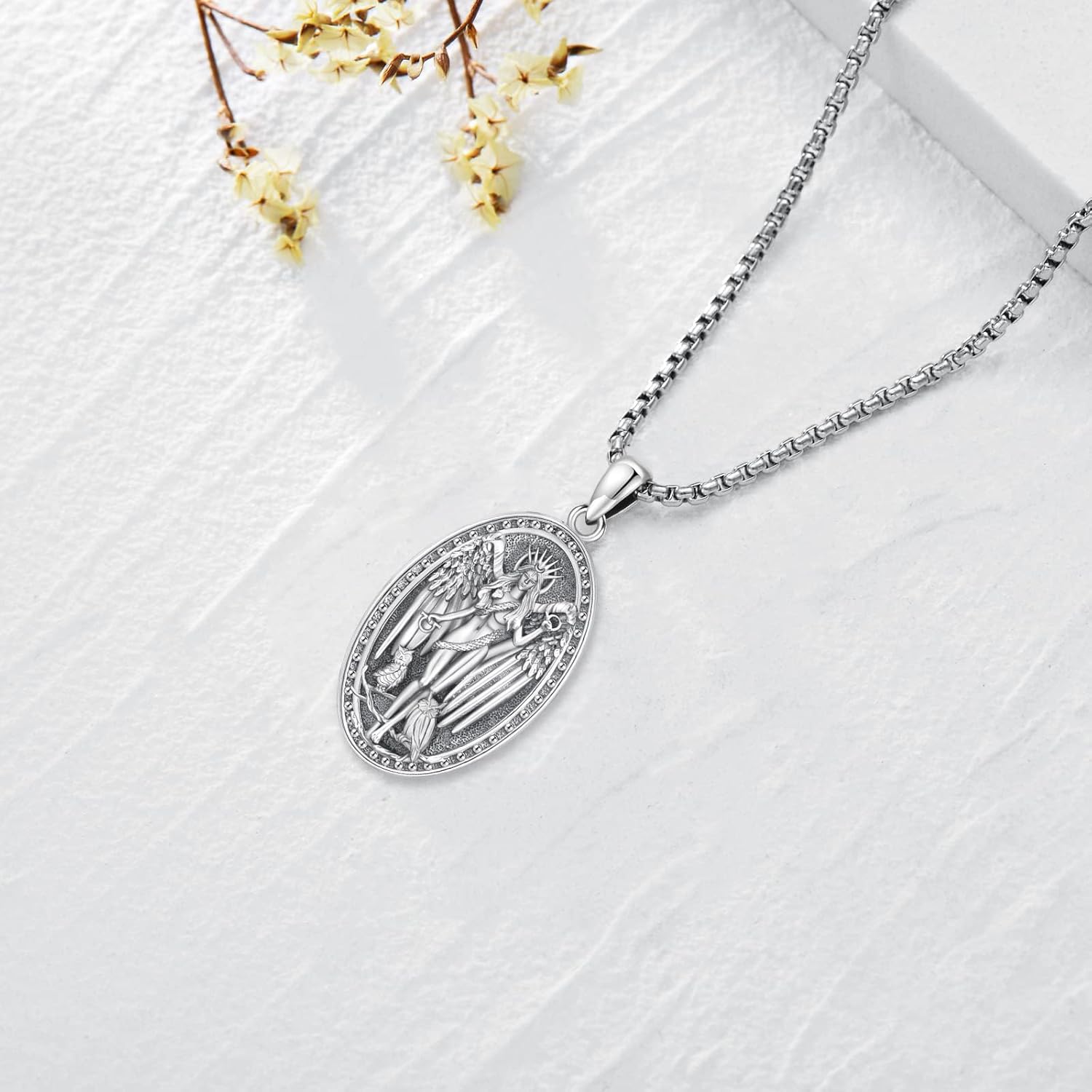 Pentagram Necklace Sterling Silver Triple Moon Goddess/Celtic Knot Witches Knot/Ankh/Sun and Moon/Hecate/Lilith/Santa Muerte/Tetragrammaton Pendant Necklace Pagan Wiccan Magic Egyptian Amulet Jewelry for Women Men - Image 8