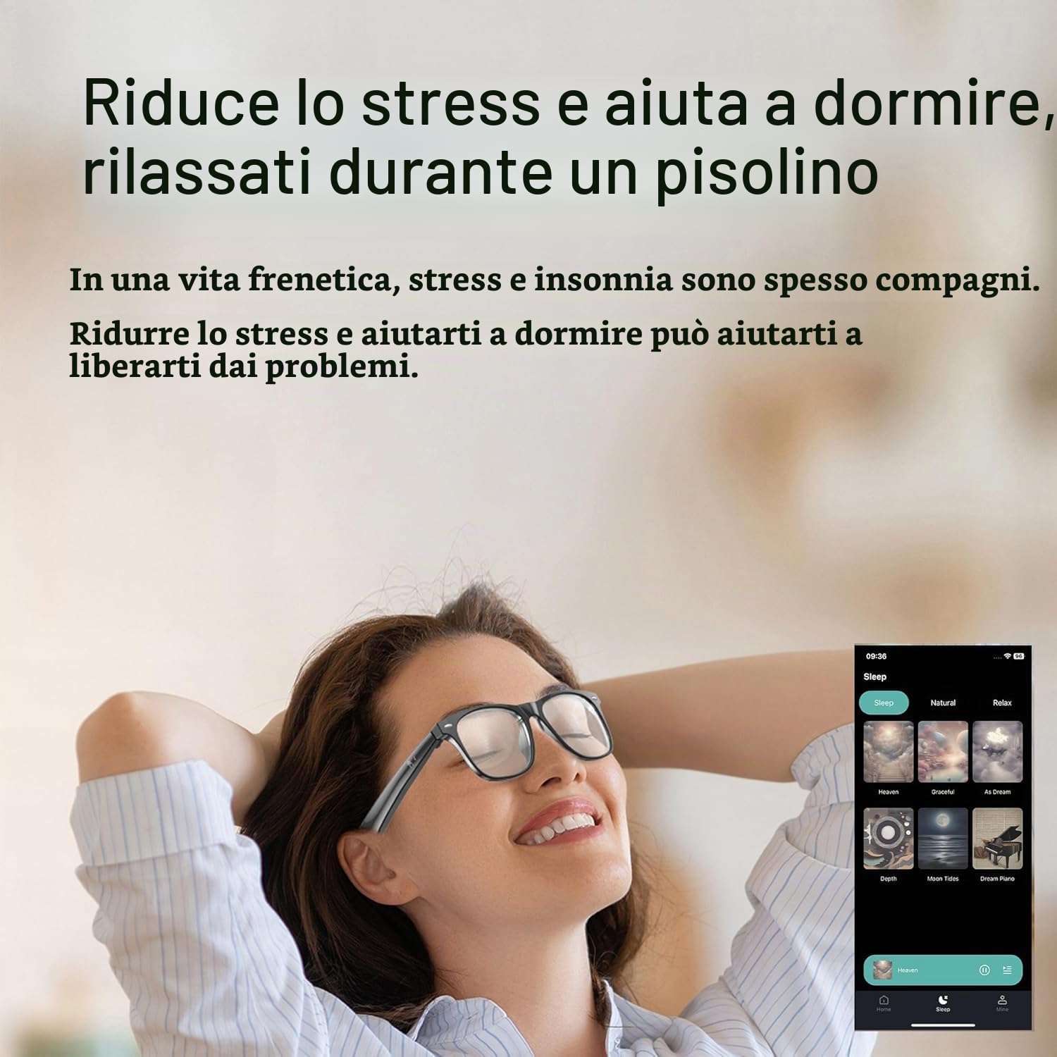 Occhiali Intelligenti AI con Traduzione in Tempo Reale in 163 Lingue, Assistente Vocale Intelligente, Note Vocali, Servizio Fotografico Remoto, Batteria 10H, IP65