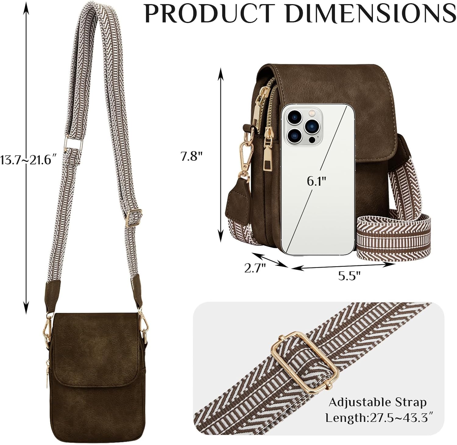 Fashion Small Crossbody Bags for Women Trendy Designer Cell Phone Purses Wallets with Card Holder Anti Theft Travel - Image 5