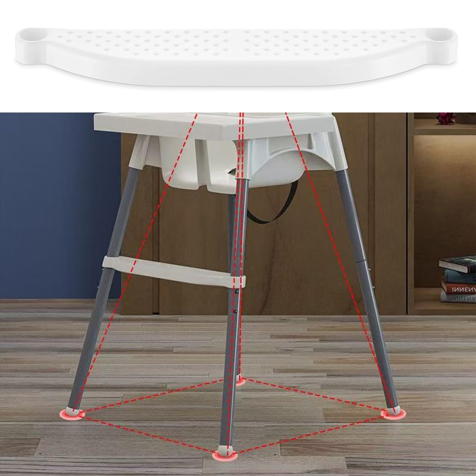 Poggiapiedi Regolabile Antiscivolo per Seggiolone Ikea Antilop