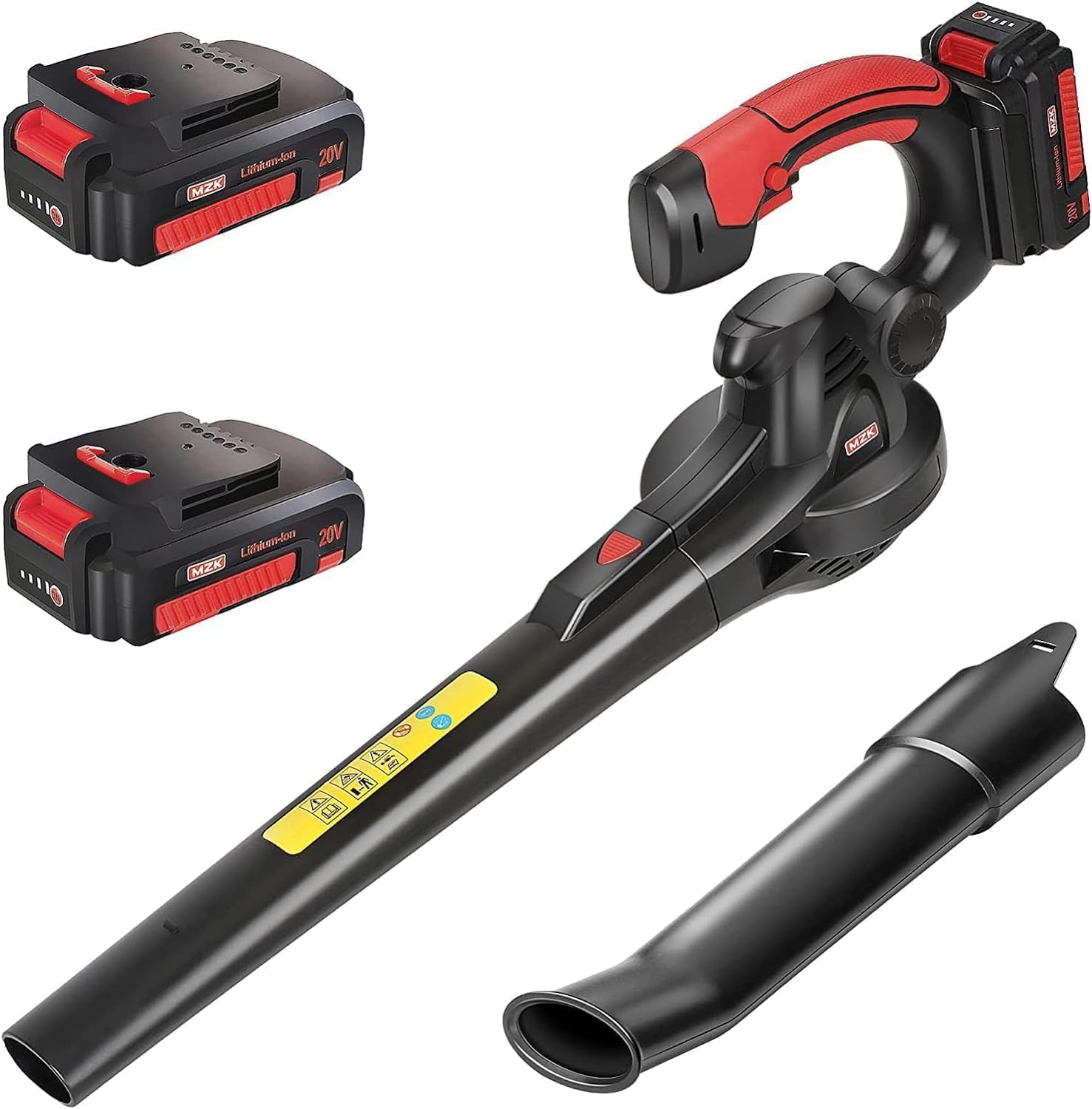 MZK Cordless Leaf Blower,20V Battery Powered Leaf Blower for Lawn Care, Electric Lightweight Mini Hand Blower(Battery & Charger Included) for Blowing Leaves, Patio Cleaning, Lawn Care and Dust