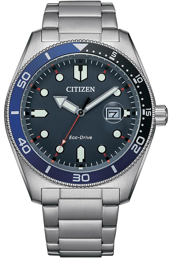 CITIZEN Orologio da polso da uomo Eco-Drive in acciaio inox con cinturino  in acciaio inox - AW1761-89L, Bracciale : Amazon.it: Moda