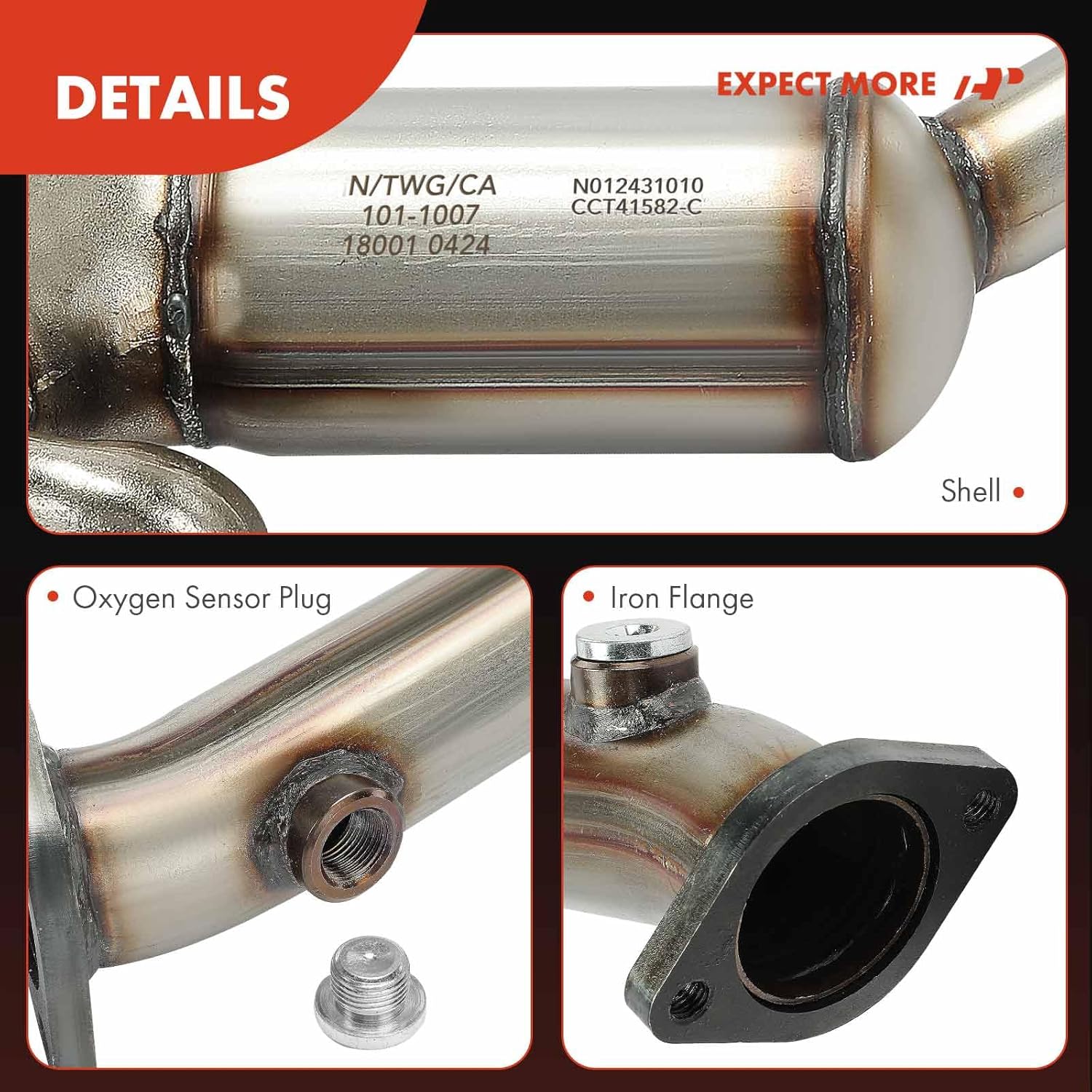 A-Premium Front Exhaust Manifold Catalytic Converter with Gasket Kit Direct-Fit Compatible with BMW X3 2007 2008 2009 2010 3.0L, E.P.A. Compliant, Replace# 18403415422