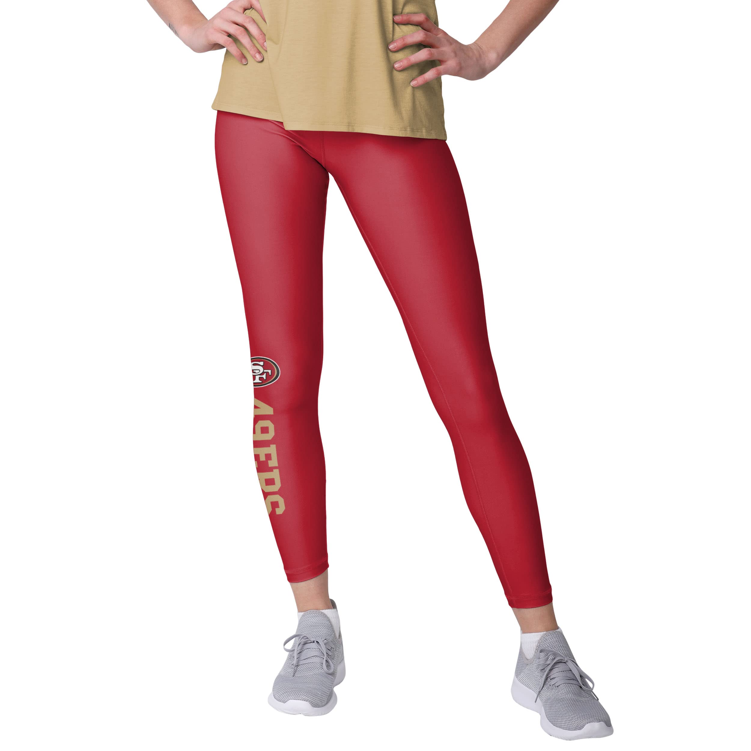 Foco Women's Solid Wordmark Nfl Team Logo Leggings, L