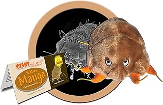 GIANTmicrobes Mange Plush – Learn about Mites and How They Cause Skin Disease, with this Educational Gift for Friends, Veterinarians, Educators, Pet Lovers, and Anyone with a Healthy Sense of Humor