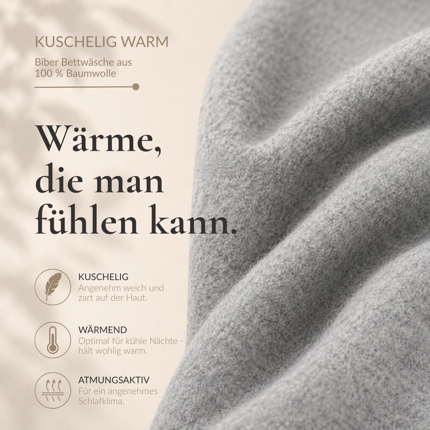 Carpe Sonno Biber Bettwäsche 135x200 Baumwolle Winter [Made IN Germany]