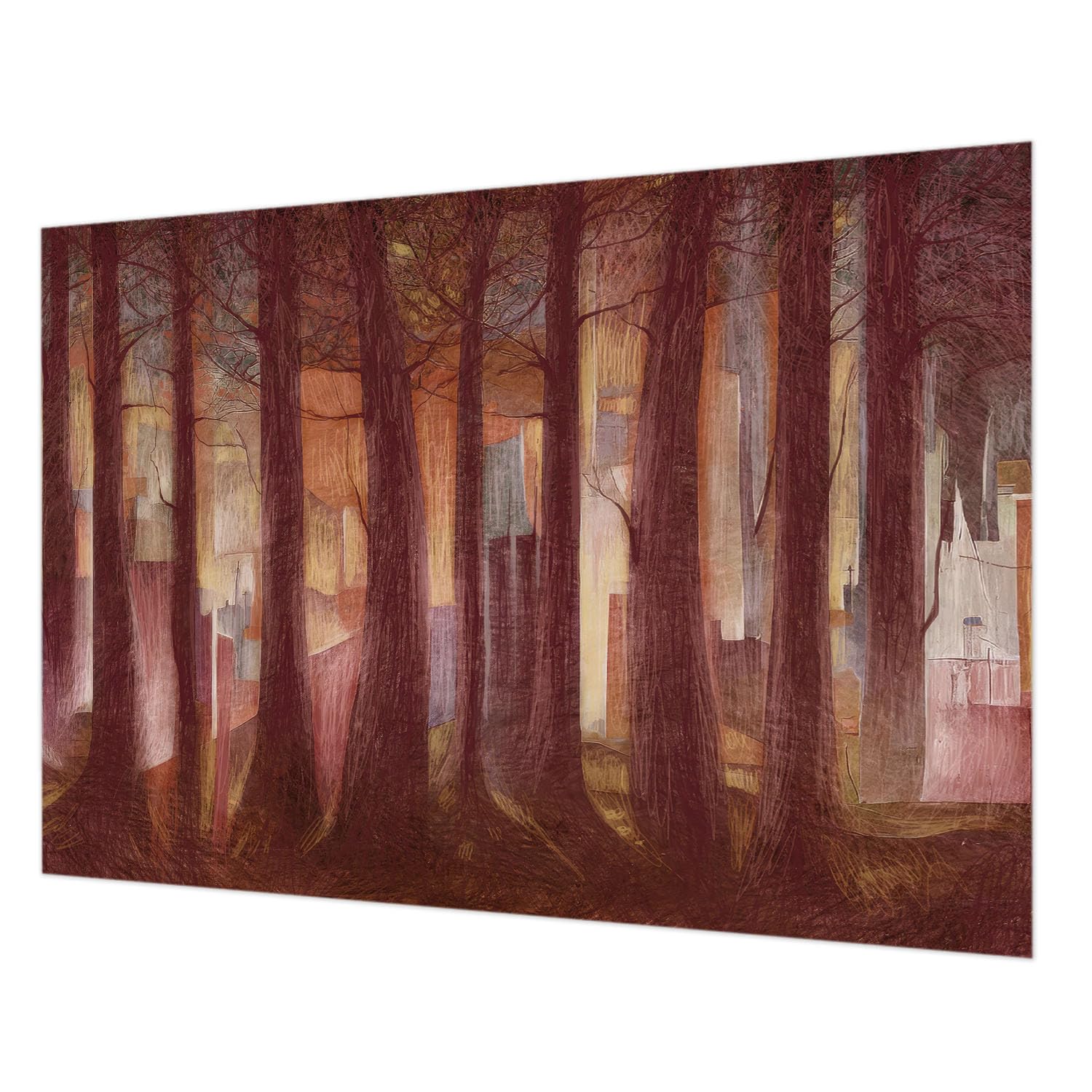 Papier peint salon paysage mystérieux décoration intérieure chambre intissé 312x219