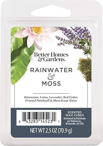 Miniatura 2 de Better Homes and Gardens - Cubos de cera perfumada de 2.5 onzas, paquete de 2 (agua de lluvia y musgo)