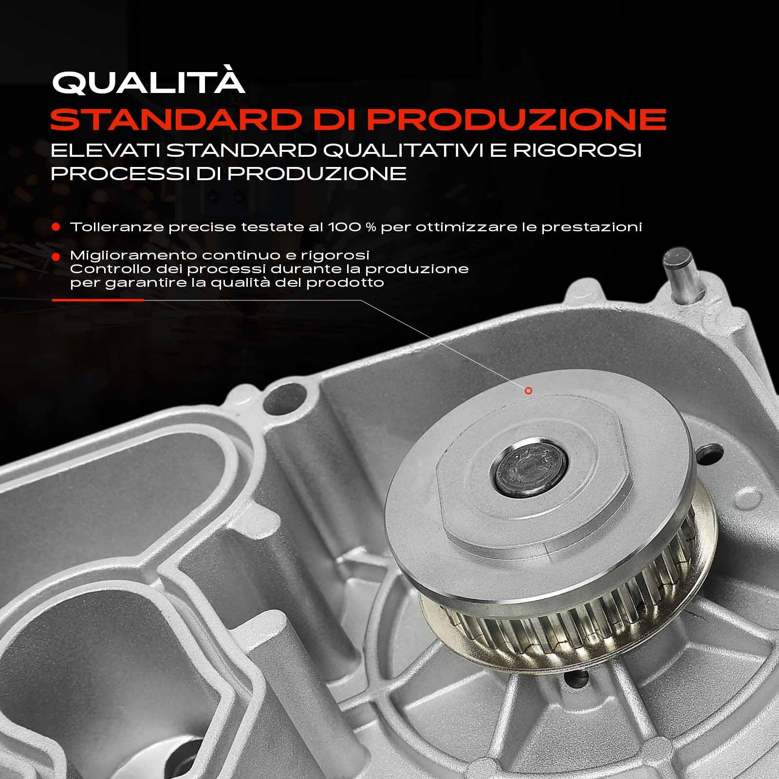 Frankberg Pompa dell'acqua pompa del liquido di raffreddamento con | 05E121111AB; Compatibile con: T.o.u.r.a.n 5T1, A3 Limousine 8VM 8VS, A3 8V1 8VK, Croce a T C11 D31, Q3 Sportback F3N