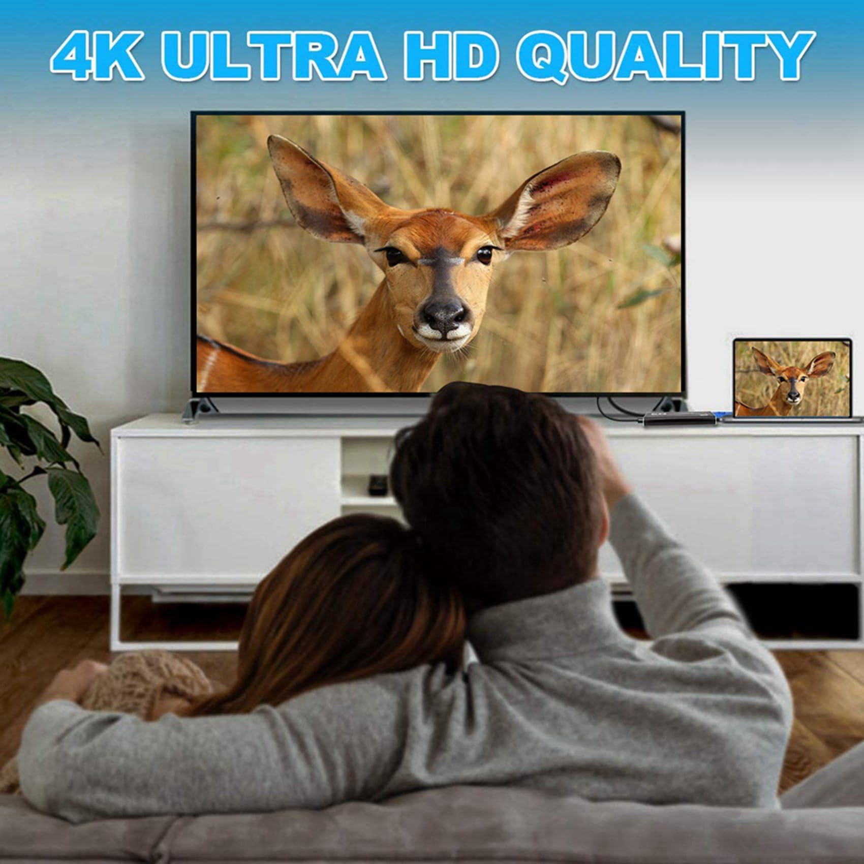 4X Carte de Capture Audio VidéO, Adaptateur de Capture 4K USB 3.0 Convertisseur VidéO pour Le en Streaming, Enregistrement VidéO en Direct