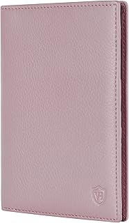 VON HEESEN® Reisepasshülle Leder Etui mit RFID-Schutz - Passhülle Passport Reisepass Mappe Hülle Organizer - Reiseorganizer für Damen & Herren (Lavendel)