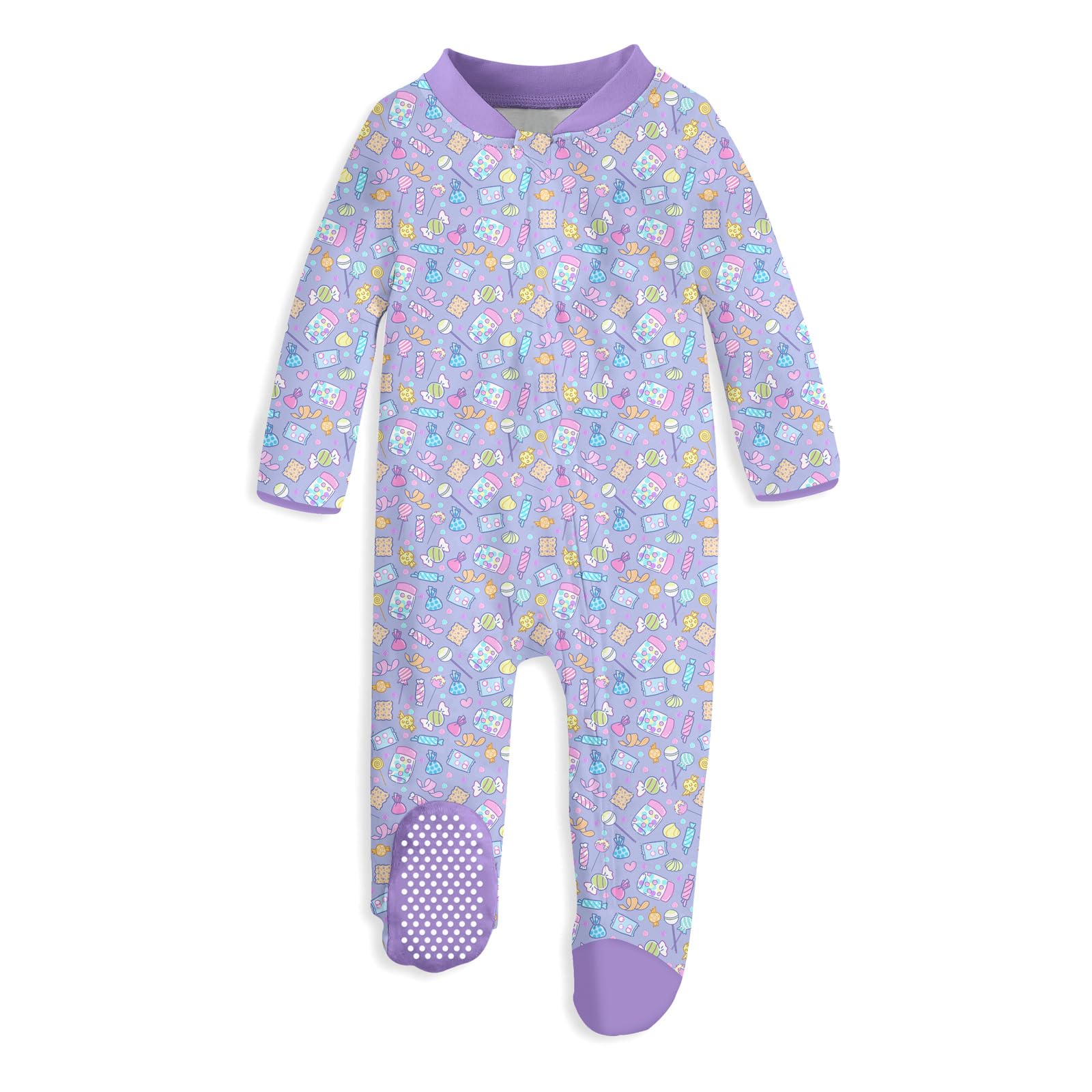 UNIFACO Baby Girls Boys Footed Pajamas One-Piece Sleeper Snug Fit Sleep and Play Zip Front Footie Romper 0-12 Month