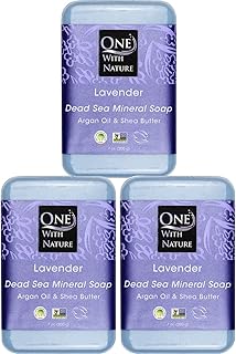 One With Nature Jabón de sal del mar muerto y...