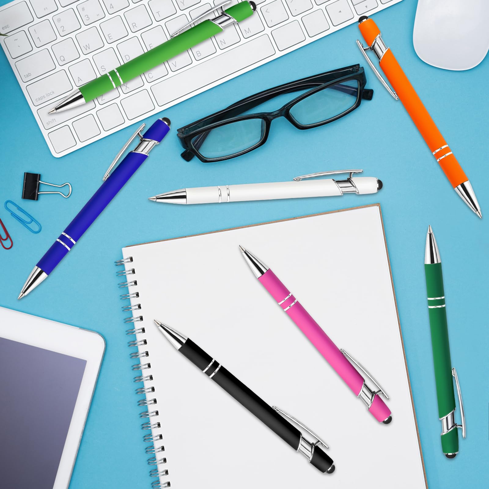 Ballpoint Pen Black Ink for Smooth Writing Retractable Pen 2-in-1 Medium Point Pen Gift Box Set for Office — view 5