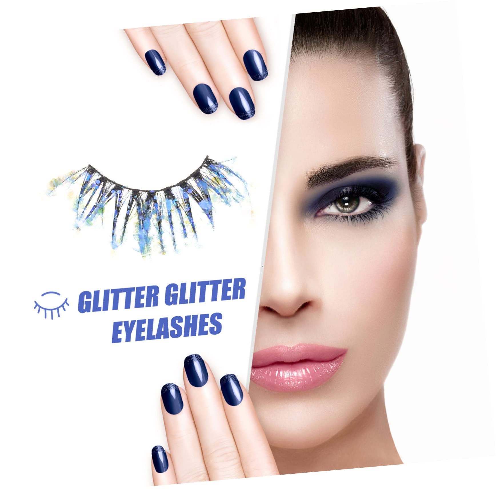 Healeved Lot De 5 Faux À Paillettes Pour Maquillage 4 Paires X 5