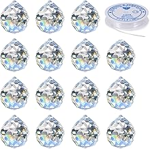 MerryNine Clear Crystal Ball Prism Sun Catcher Rainbow Pendant Manufacturer, Crystal Prism for Windows, Feng Shui for Gift (30mm 15 Pack)