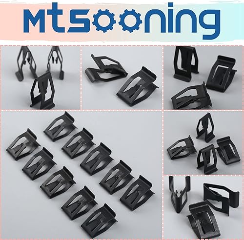 Miniatura 7 de Mtsooning 10 clips de ajuste para salpicadero, retenedor de consola delantera de automóvil, clips de retención de metal de repuesto para Ford Mazda,