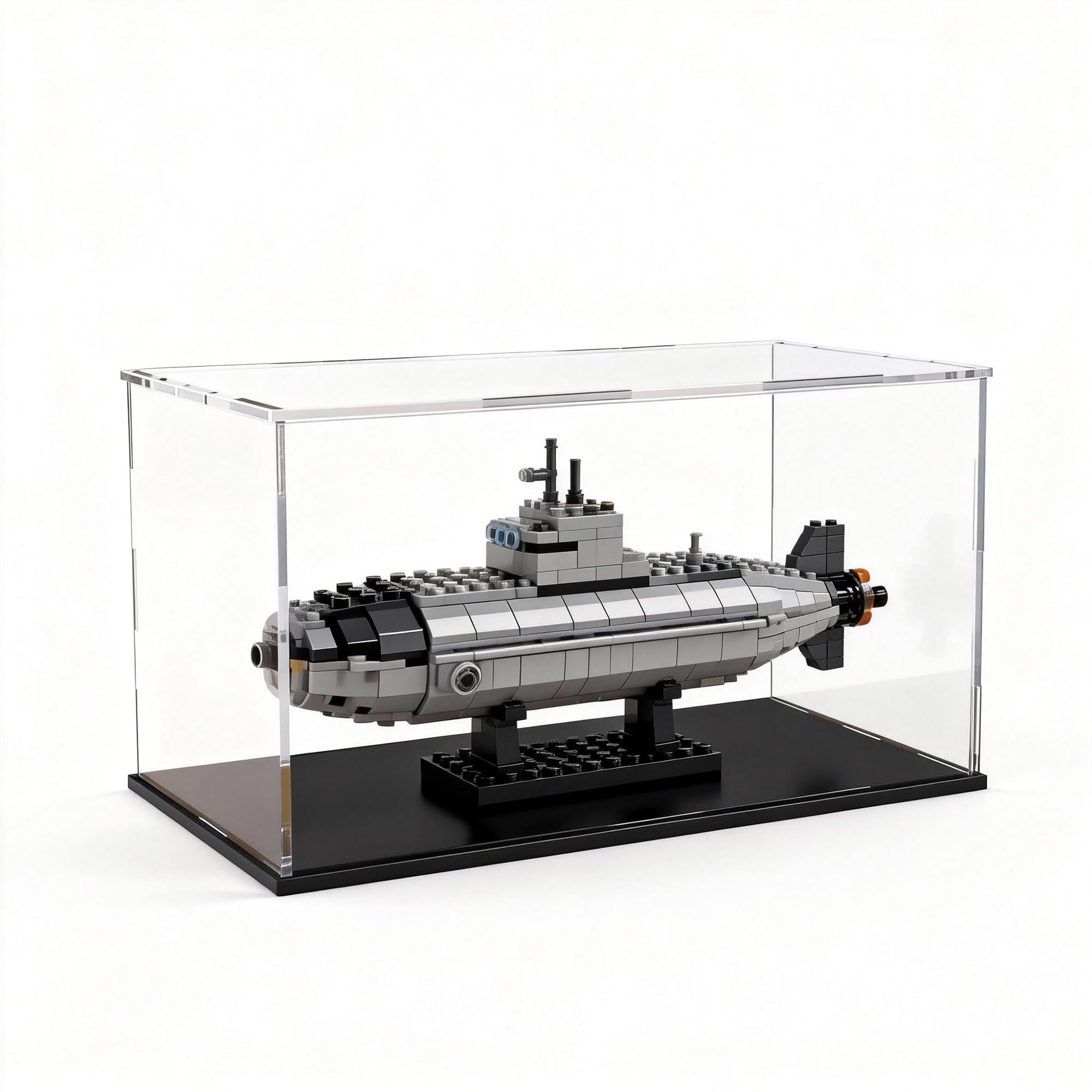 Große Acryl-Vitrine, klare Acryl-Displaybox mit mattem Boden, staubdichte Sammler-Aufbewahrungskoffer, DIY einfache Montage Vitrine für Figuren, Modelle, Sammlerstücke, 35,6 x 25,4 x 25,4 cm