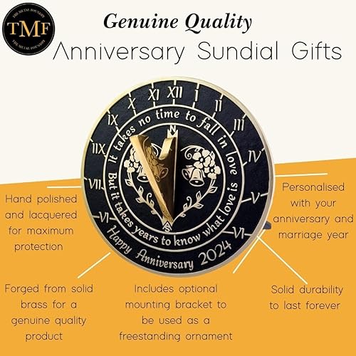 Miniatura 3 de Regalo de reloj de sol de aniversario para cualquier aniversario de boda en 2024  What Love is  Decoración del hogar de metal reciclado o idea de