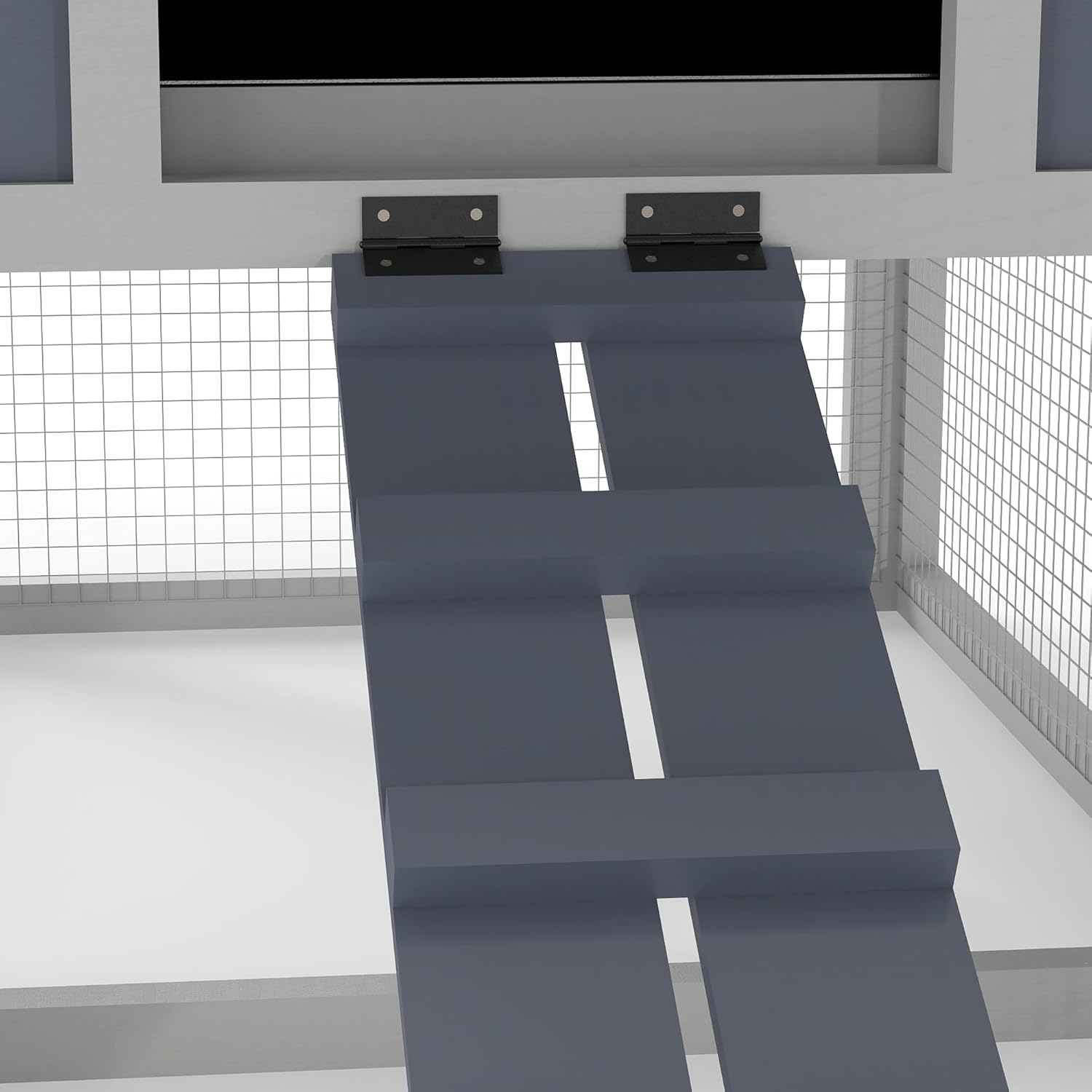 COZIWOW Outdoor Chicken Coop, Wooden Hen House with Nesting Box, Run, Resting Room, Ramp, Pull-Out Tray, Weatherproof, Patio Garden Pen Hutch for Ducks Poultry Pets, Easy to Clean, Gray (Normal)