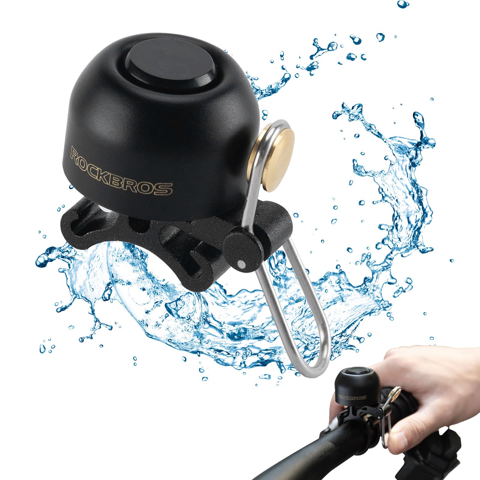 ROCKBROS Bike Bell, Bicycle Bell with Crisp Clear Sound