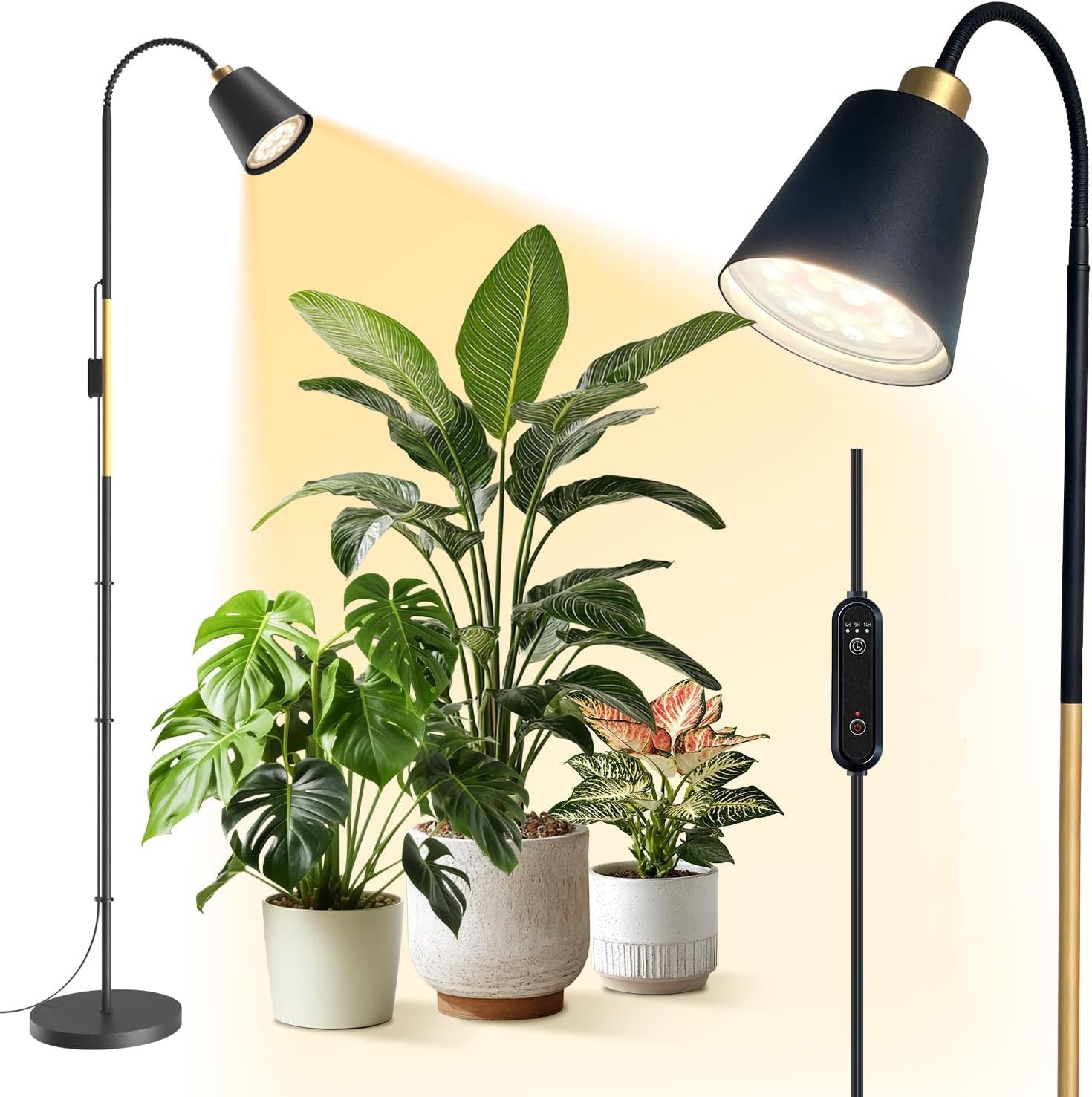 Bstrip 165cm Steh-Pflanzenlampe, 18W LED, Schwanenhals