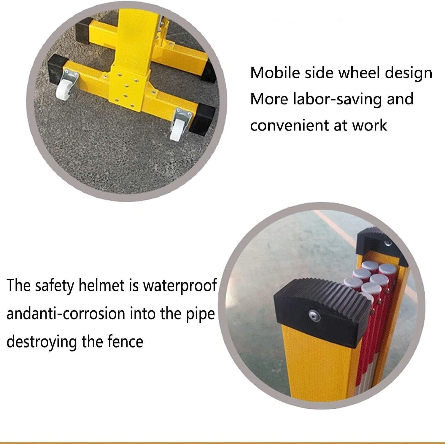 Sistema de barrera plegable retráctil, control de tráfico para una prevención de paso seguro, fácil montaje, duradero, 1,2 m x 2,5 m, ideal para eventos y gestión de seguridad