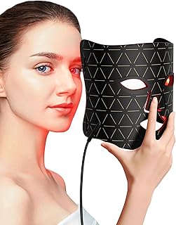 FOLOKE LED Light Therapy Mask Skin Care Mask, LED Red Light Therapy 630nm & 830nm Wavelength for Home Use, Body Beauty Mac...