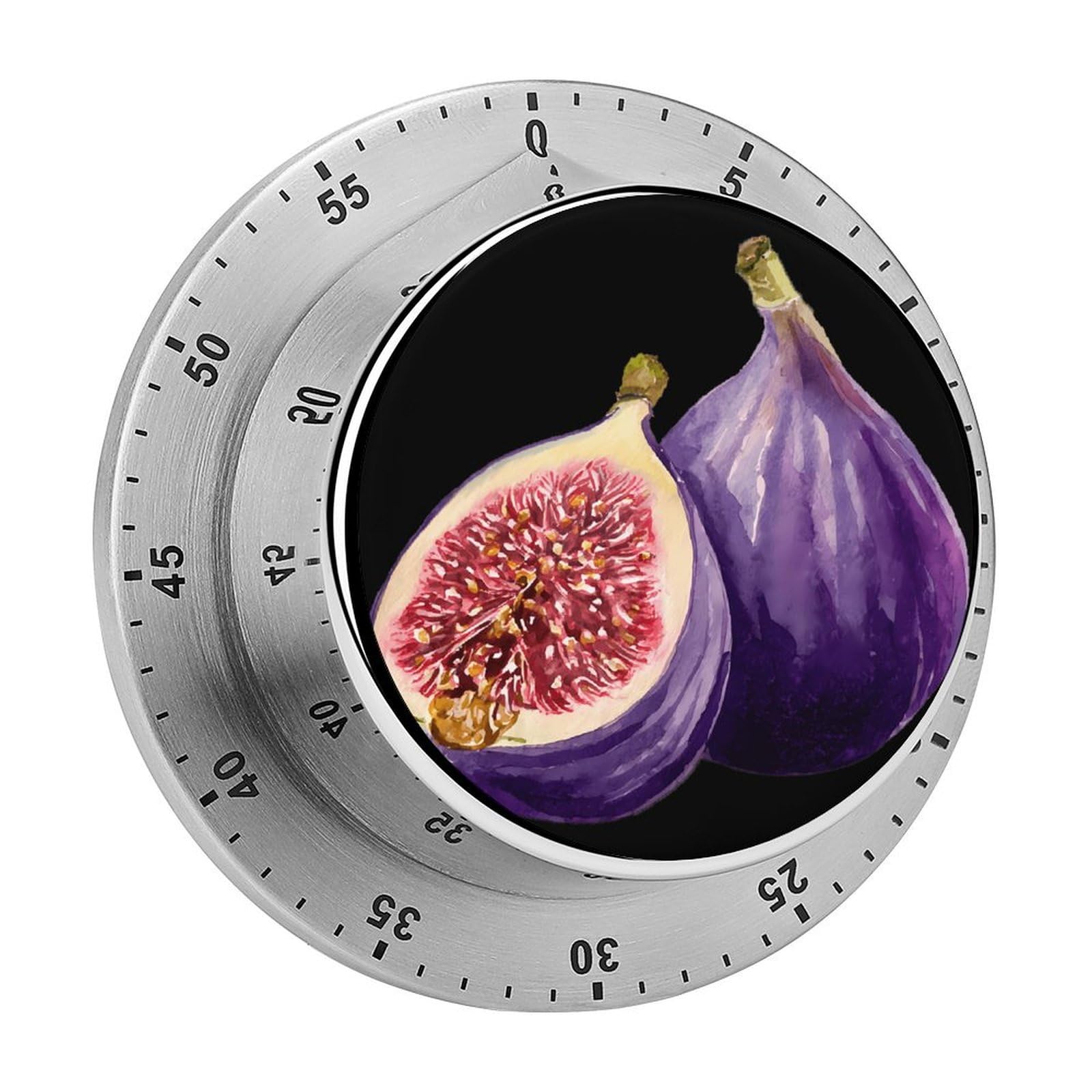 Cut Figs Mechanical Timer with Alarm for Kitchen Cooking Productivity Stainless Steel Timers