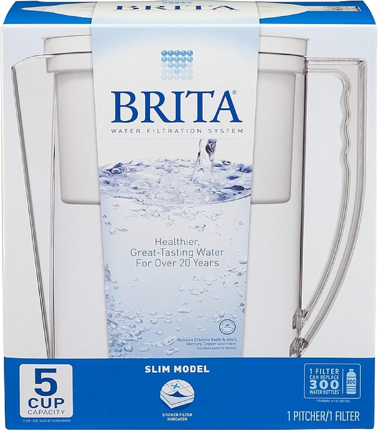Brita 42629 Slim Pitcher Water Filtration System Amazon.ca Home