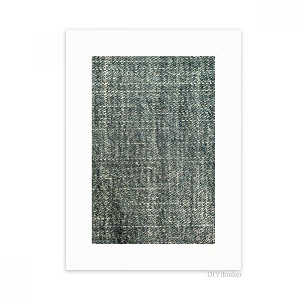 Cadre photo textile denim 5x7 pouces peinture blanc art