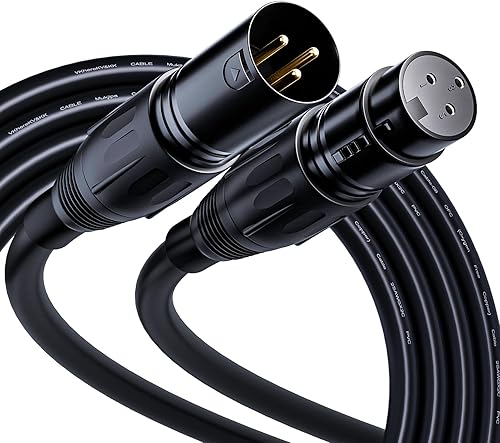VKheroKV Câble de microphone XLR à 3 broches mâle vers femelle, fil OFC (cuivre 