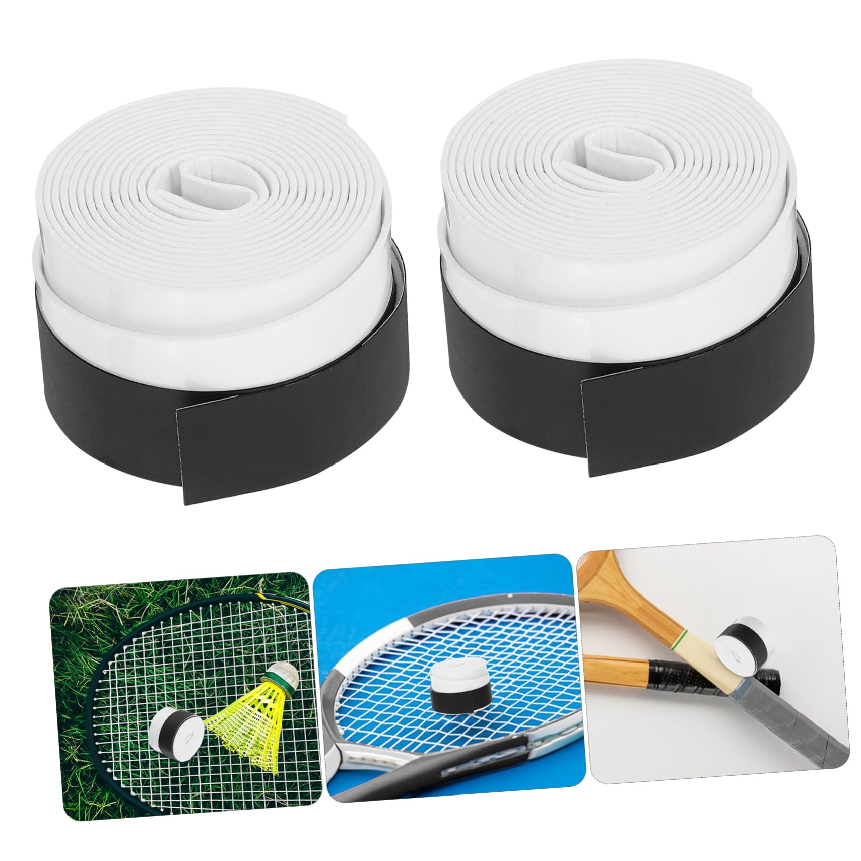 HANABASS 40pezzi Overgrip Bianco per Racchetta Assorbente e Antiscivolo per Tennis Badminton e Squash Fasce per Racchette Comfort e Controllo Ogni Condizione