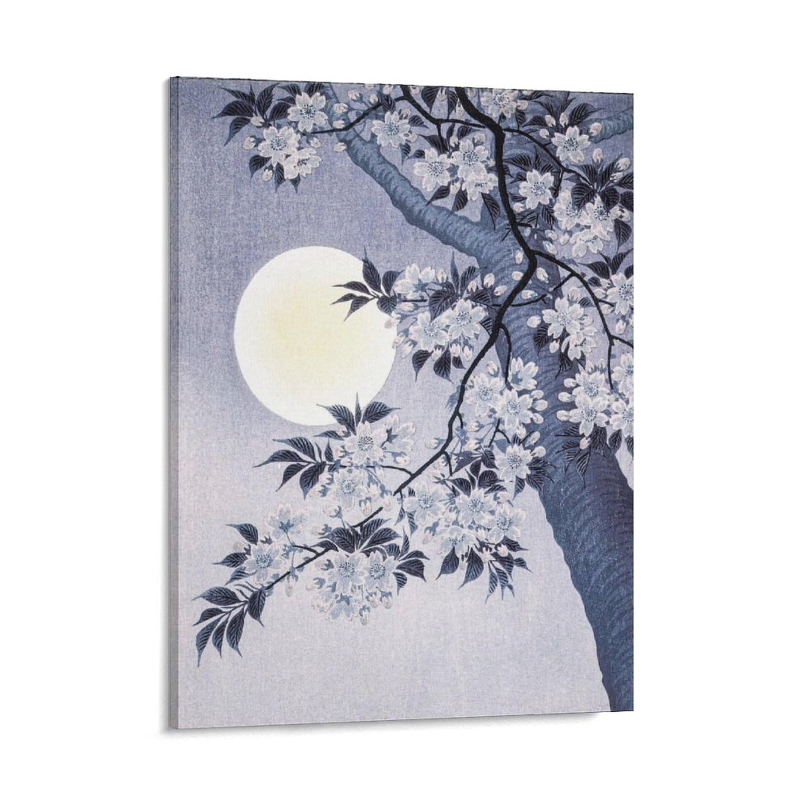 Amazon.co.jp: 絵画 咲く桜と月インテリア 絵画 日本の伝統的な