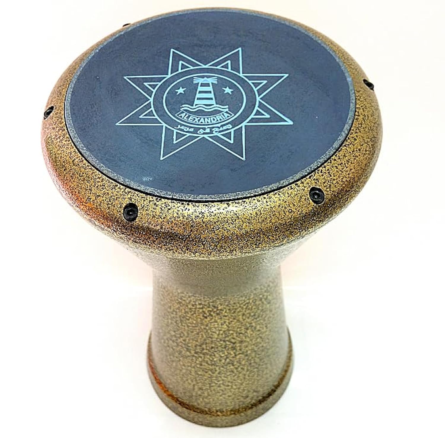 Mike Music 17" Percussion" Metal Darbuka Drum Doumbek (GOLD)