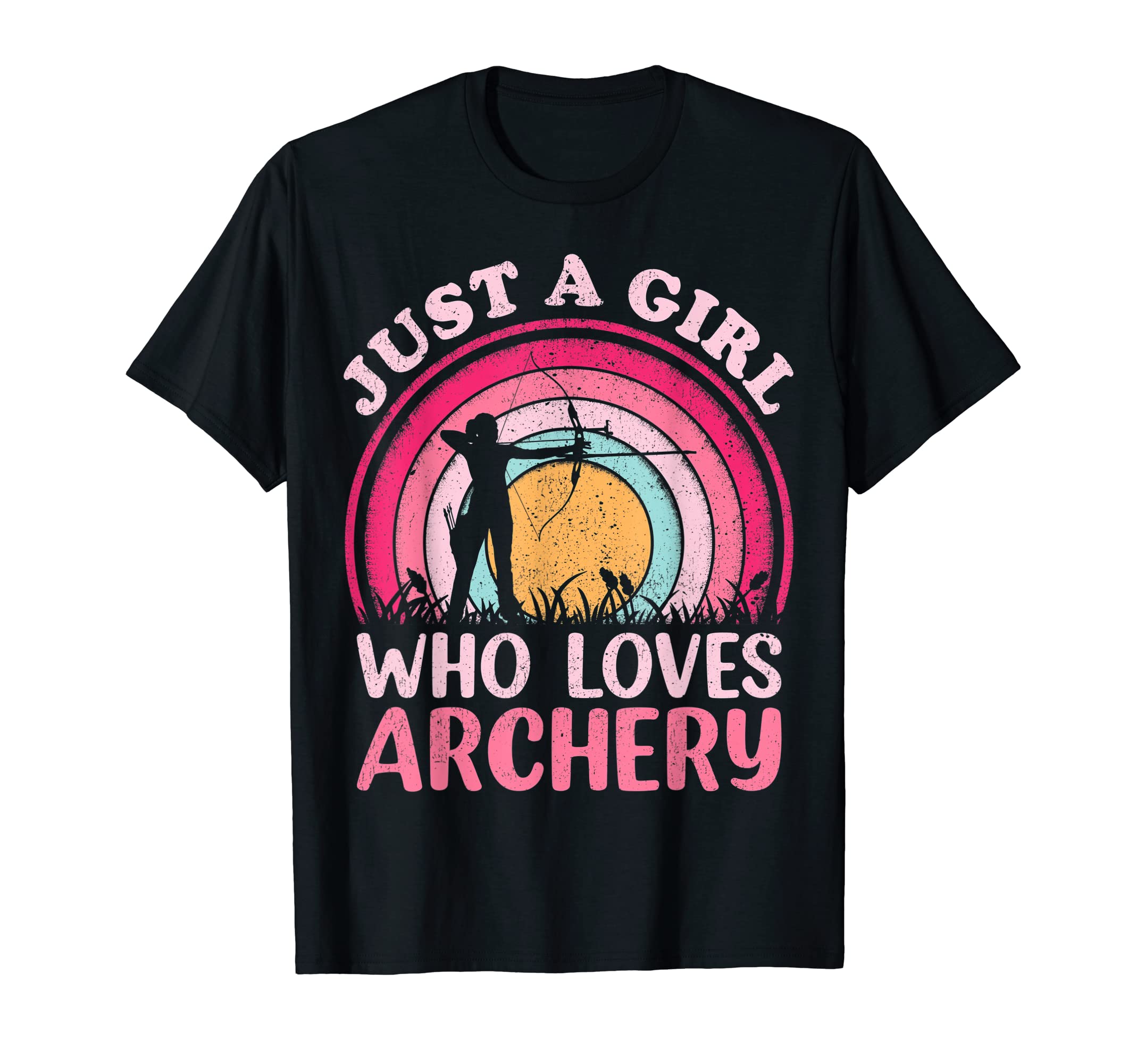 Archery Player Vintage Retro Just A Girl Who Loves Archery T-Shirt