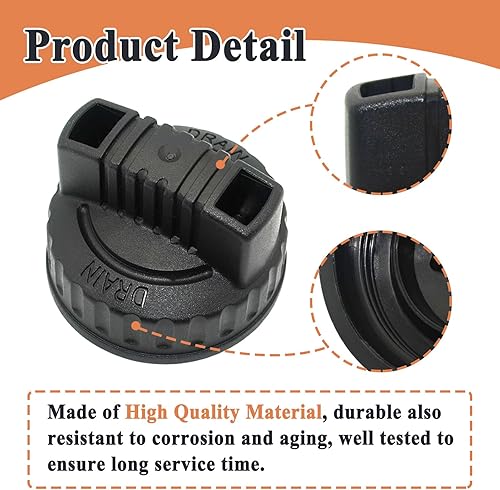 Miniatura 6 de 47922 Tapón de drenaje para aspiradora húmedaseca, pieza de repuesto de vacío, accesorio colector de polvo, ID de 1.97 pulgadas