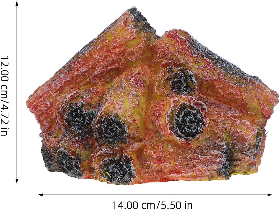 Led Simulation Charcoal Flame Lamp: Battery Powered Simulated Flame Effect Light - Realistic Log Led Fireplace for Indoor/Outdoor Easter Camping Home Decor