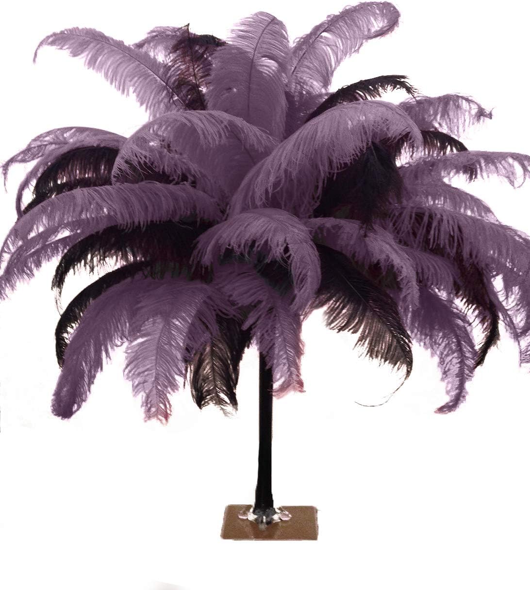 Zucker Feather Products Natural Amethyst Ostrich Feather Spads Wedding Centerpiece Decoration 12pc, 18-24"