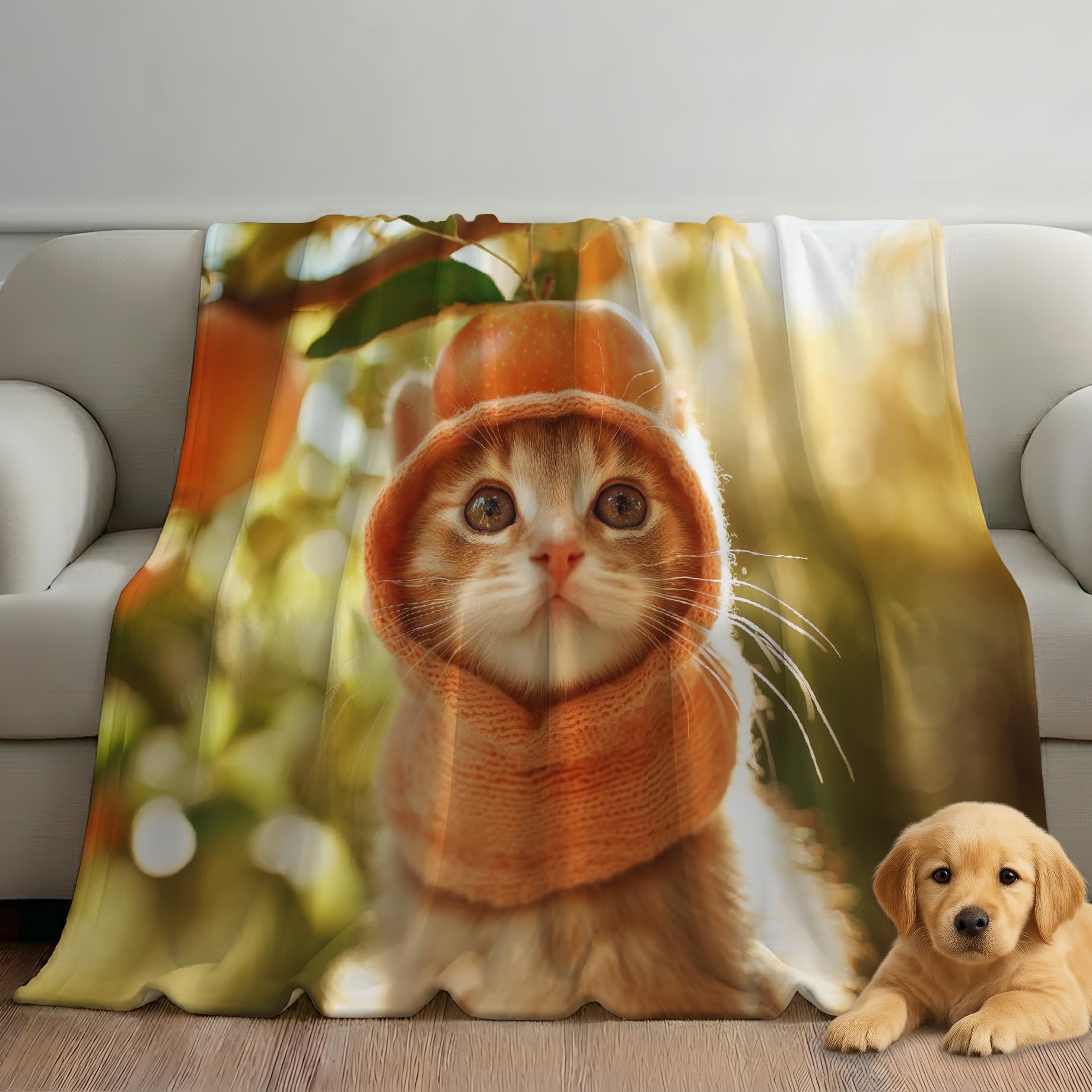 Genérico Niespodzianki i zabawne prezenty-koc z nadrukiem dla ojca matki bliskich i bliskich - pomarańczowy miód owoce koc sofa polarowa miękka termiczna 200 x 240 cm