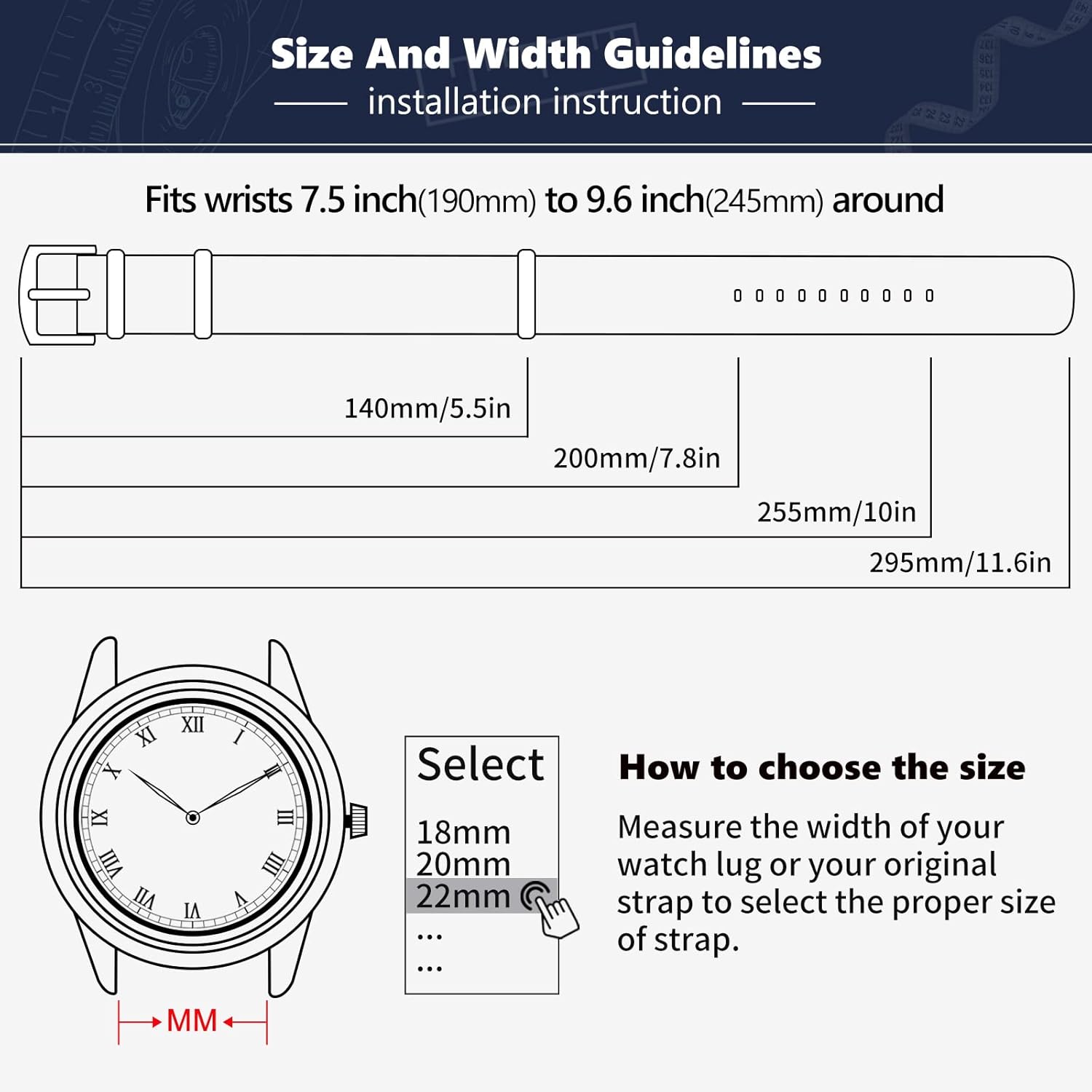 BINLUN Leather Watch Band Crazy Horse Oiled Leather Watch Straps 18mm 19mm 20mm 21mm 22mm 24mm Replacement One-Piece Watchbands for Men and Women Silver & Black Buckle - Image 6