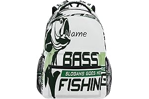 Personalized Army Green Bass Fishing Backpack
