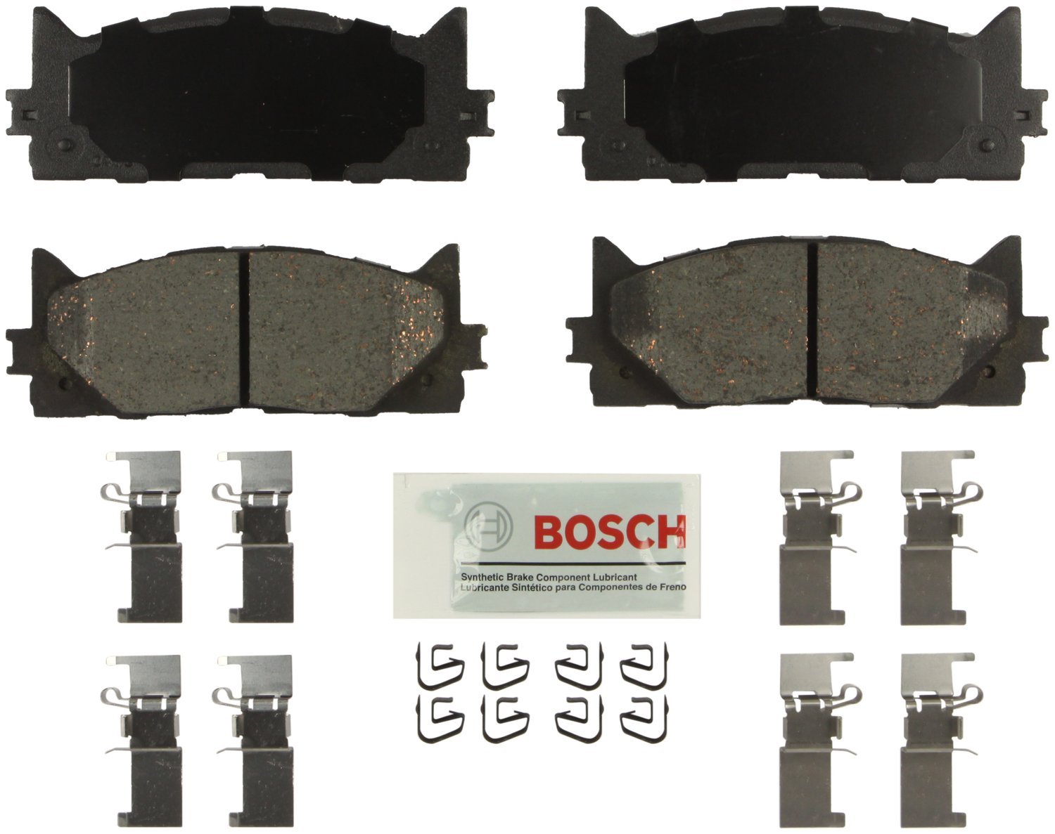 Bosch BE1324H Blue Disc Brake Pad Set with Hardware - FRONT — view 371