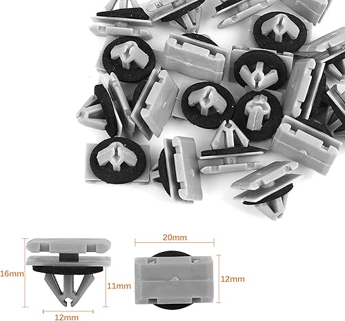 Miniatura 5 de uxcell 20 unids plástico remache parachoques sujetador clip para Jeep Cherokee WK2 68172491AA